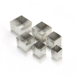 Aluminium Cutters or Rings - Square - Set of 6 - Small