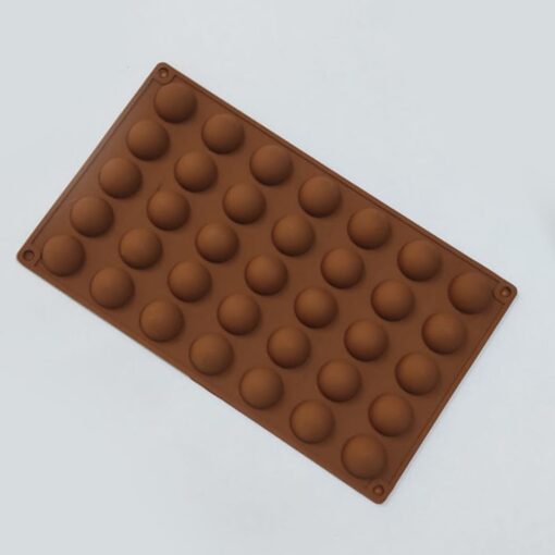 Silicone Chocolate Mould - Gourmet Truffles - Half Round - 35 Cavities