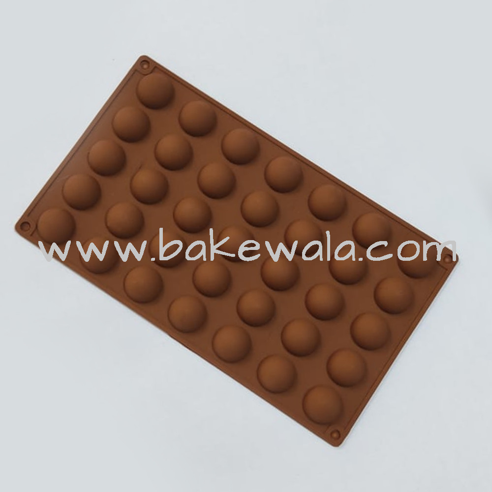 Buy Silicone Chocolate Mould - Gourmet Truffles - Half Round - 35