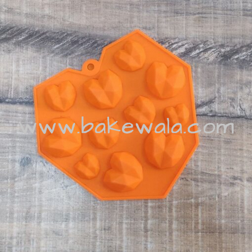 3D Mould - Diamond Heart Jewels - 11 in 1