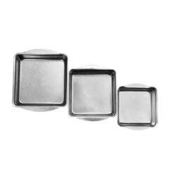 Aluminium Cake Tin Mold - Square -Set of 3