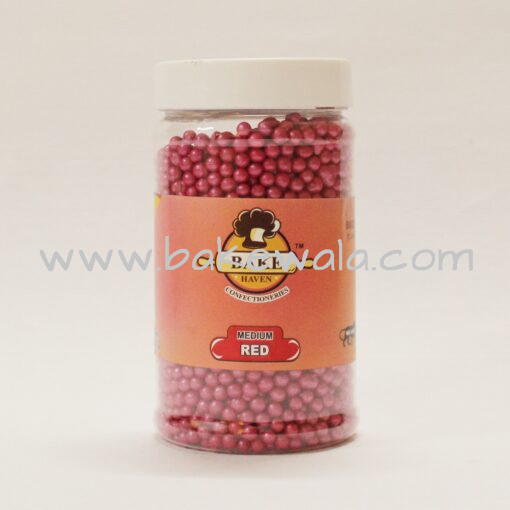 Bake Haven - Sugar Ball Medium - Red - 150g