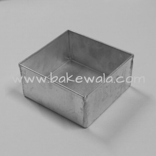 Aluminium Cake Tin Mold - Heavy Duty - Square Shape - Size 1 - 5 Inch