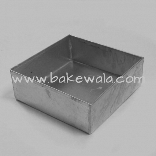 Aluminium Cake Tin Mold - Heavy Duty - Square Shape - Size 3 - 7 Inch