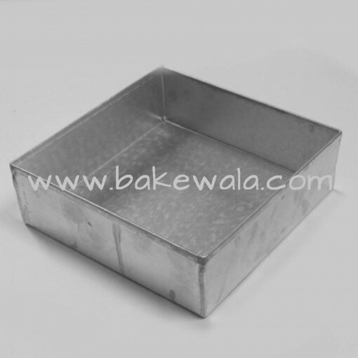 Aluminium Cake Tin Mold - Heavy Duty - Square Shape - Size 4 - 8 Inch