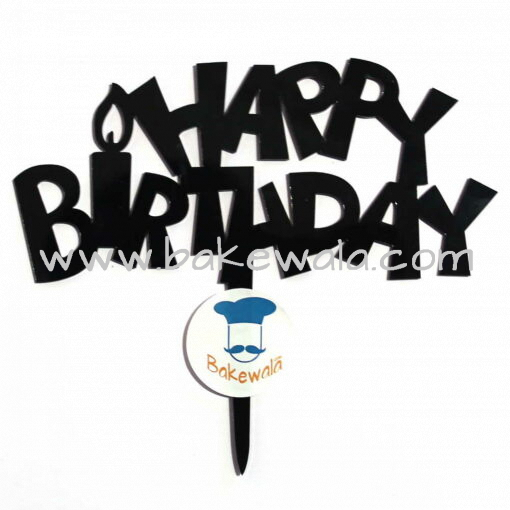 Acrylic Cake Topper or Silhouette - Happy Birthday