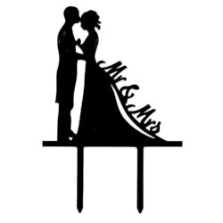 Acrylic Cake Topper or Silhouette - Mr & Mrs