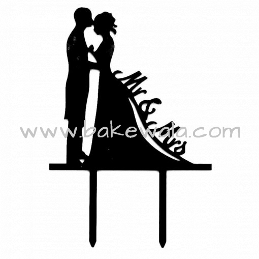 Acrylic Cake Topper or Silhouette - Mr & Mrs