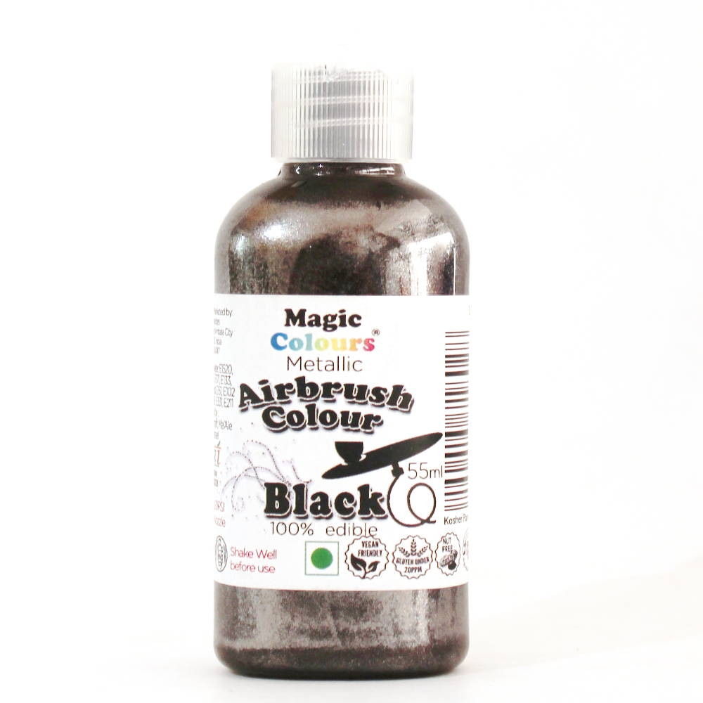 Buy Magic Colours - Metallic Airbrush Colour - Black - 55ml online in India  at best price