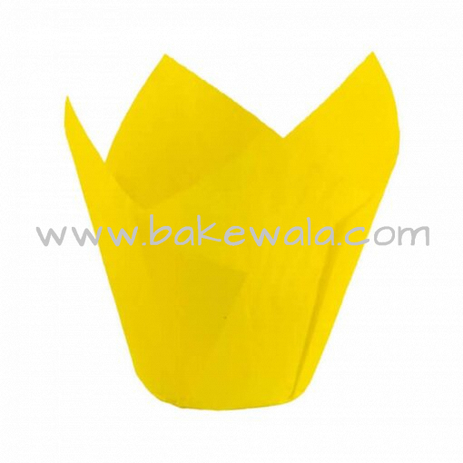 Tulip paper Cups - Yellow Solid - Standard -1500 pcs