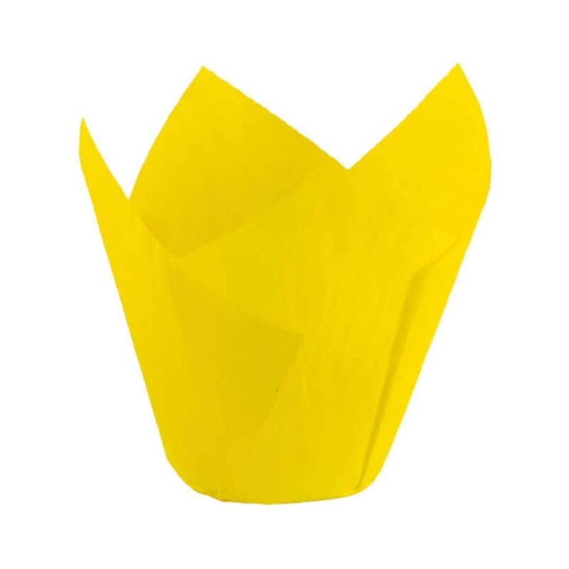 Tulip paper Cups - Yellow Solid - Standard -1500 pcs