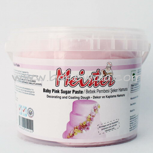 Meister Sugar Paste or Fondant - Baby Pink - 1kg