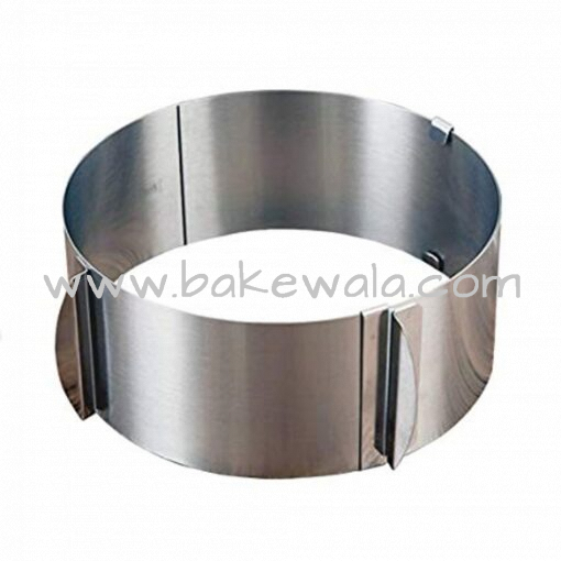 Adjustable Stainless Steel Round Cake Mold - Upto 30cm