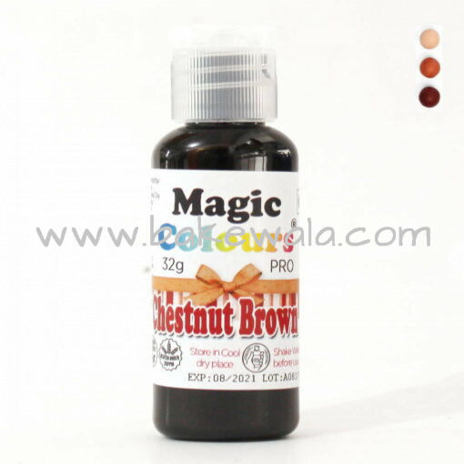 Icing or Gel Color - Magic Colours Pro Gel - Chestnut Brown - 32g