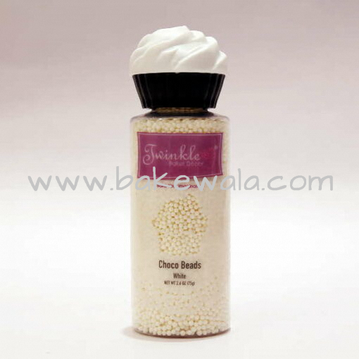 Choco Beads - Nonpareil Candy Sprinkles (White)