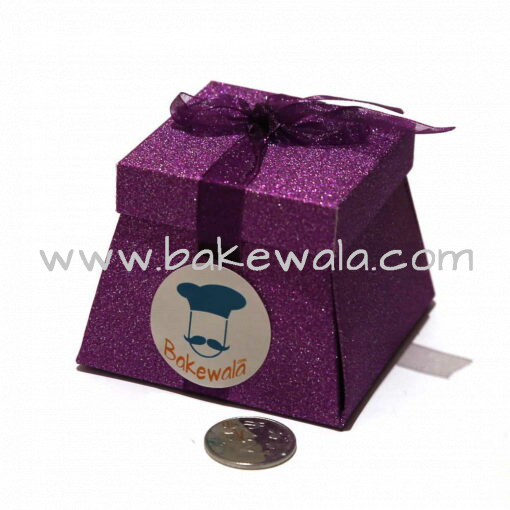 Chocolate Box or Candy Box or Gift Box - Set of 10 Pieces - Designer Purple - Size 1