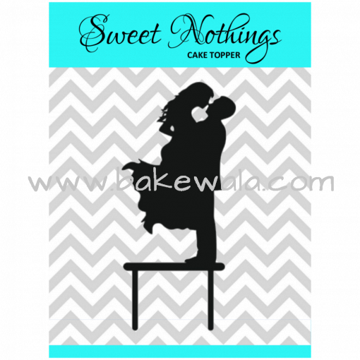 Acrylic Cake Topper or Silhouette - Happy Couple - Design 3