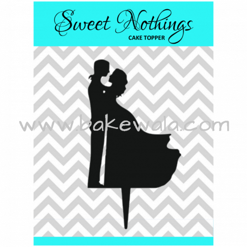 Acrylic Cake Topper or Silhouette - Happy Couple - Design 5