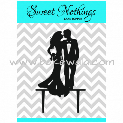 Acrylic Cake Topper or Silhouette - Happy Couple - Design 6