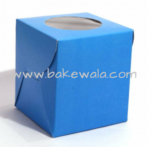 Cupcake Boxes  1 Cavity - Blue  - 45 PCS