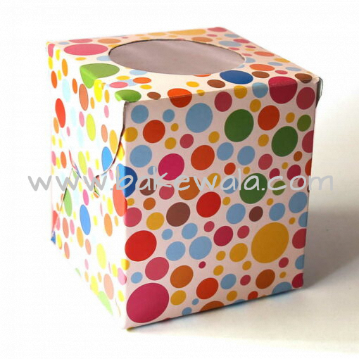 Cupcake Boxes  1 Cavity - Colours 45 PCS