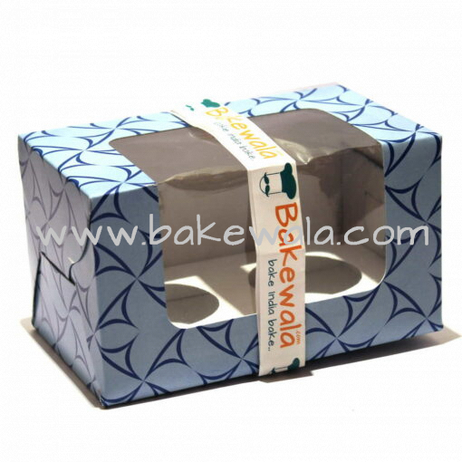 Cupcake Boxes  2 Cavities - Blue Orchid -  20 pcs