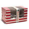 Cupcake Boxes  2 Cavities - Red and White Classics -  20 pcs