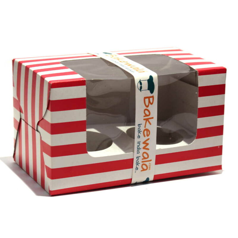Cupcake Boxes  2 Cavities - Red and White Classics -  20 pcs