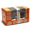 Cupcake Boxes  2 Cavities - Tangerine Boxed Stripes -  20 pcs