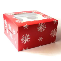 Cupcake Boxes  4 Cavities - Christmas 25 PCS