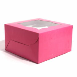 Cupcake Boxes  4 Cavities - Pink  - 25 PCS