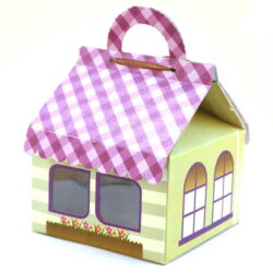 Cupcake Boxes  4 Cavities - Purple House Cupcake Box  - 10 PCS