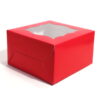 Cupcake Boxes  4 Cavities - Red  - 20 PCS