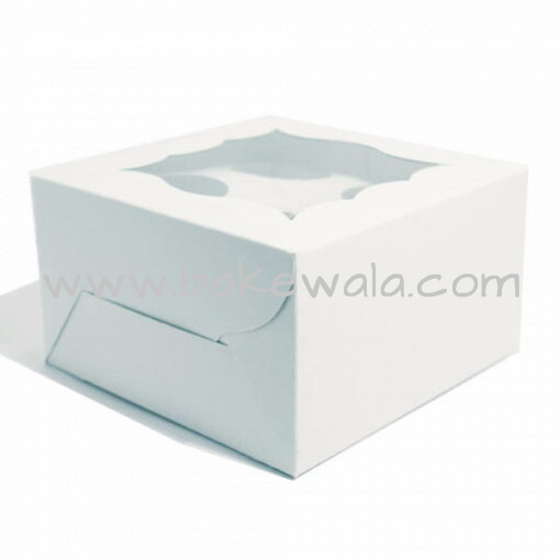 Cupcake Boxes  4 Cavities - White  - 25 PCS