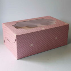 Cupcake Boxes  6 Cavities - Checks and Dots - Pastel Lavender 20 pc