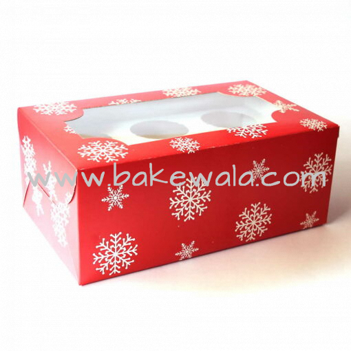 Cupcake Boxes  6 Cavities - Christmas - 20 pc