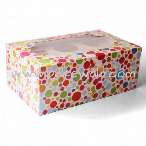 Cupcake Boxes  6 Cavities - Colours - 20 pc