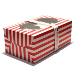 Cupcake Boxes  6 Cavities - Red n White Classics -  20 pcs