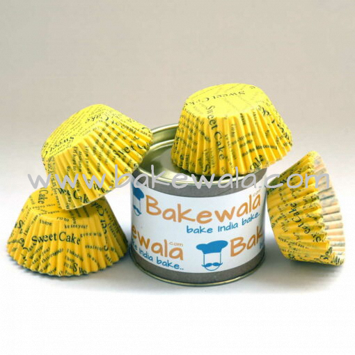 Cupcake Paper Liners - Yellow - 12cm - 100 pcs