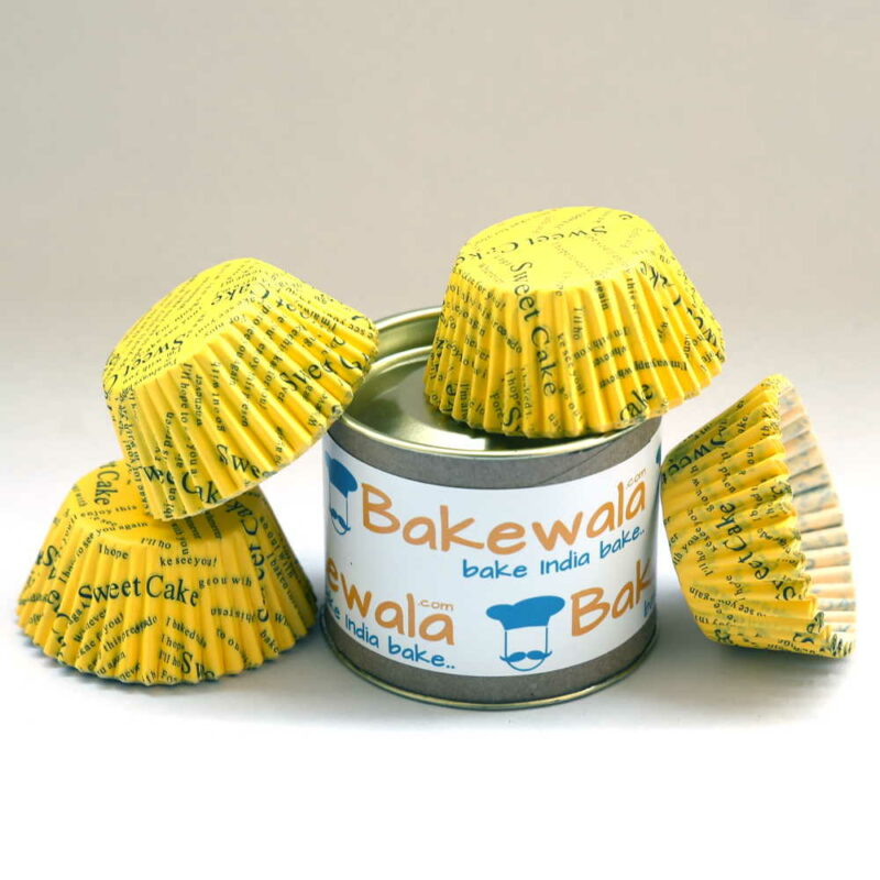 Cupcake Paper Liners - Yellow - 12cm - 100 pcs