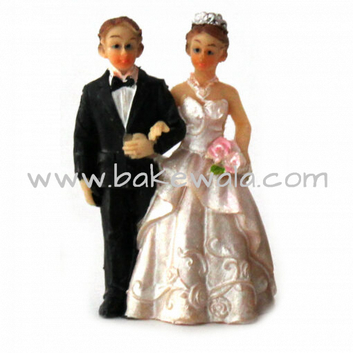 Wedding Cake Topper - Bride and Groom - 3"