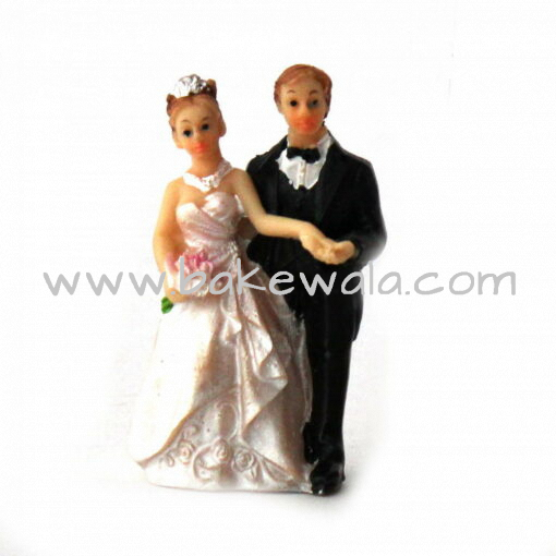 Wedding Cake Topper - Bride and Groom - 3"