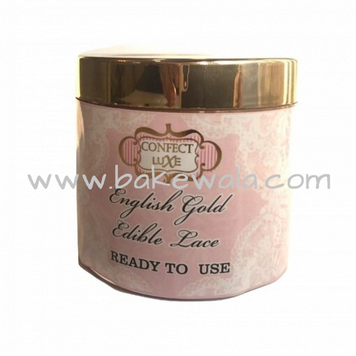 Confect Edible Lace Paste - Glistening Gold - 100g