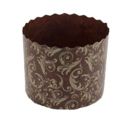 Panettone Paper Muffin Cup - Vintage Brown and Gold - 14.5 cm - 3000pcs