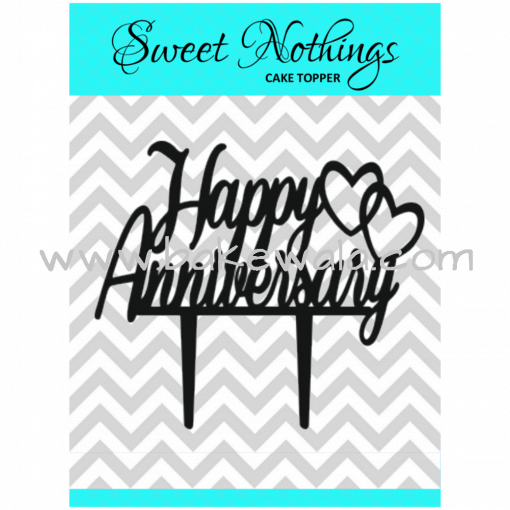 Acrylic Cake Topper or Silhouette - Happy Aniversey - Design 4