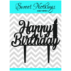 Acrylic Cake Topper or Silhouette - Happy Birthday - Design 2