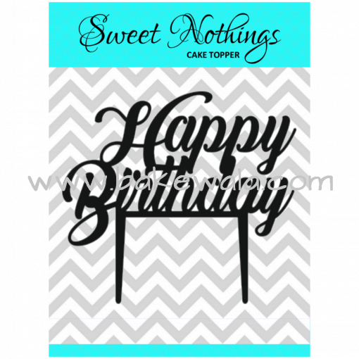 Acrylic Cake Topper or Silhouette - Happy Birthday - Design 11