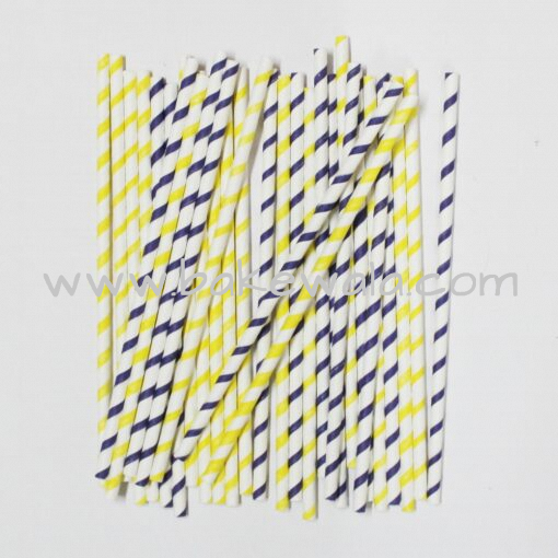 Party Straws - Paper Straws - Stripes - Set of 100