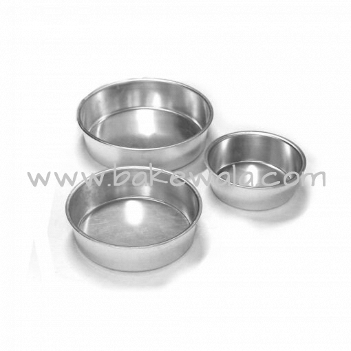 Aluminium Cake Tin Mold - Round - Set of 3