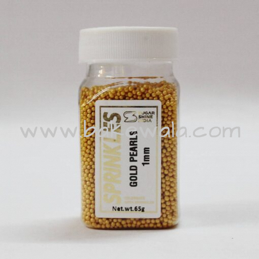 Sugar Shine - Sprinkles - Gold Pearls Mini 1mm - 65g